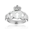 thumbnail image 2 of ELYA Jewelry Women's Polished Claddagh Cut-Out Cross Steel Ring, 2 of 4
