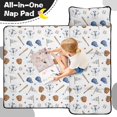 thumbnail image 4 of Baseballs and Jerseys White Pattern Teens Toddler Nap Mat with Pillow, Sleeping Mat Bag for Preschool Daycare 51"x22", 4 of 6