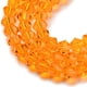 thumbnail image 3 of Transparent Glass Beads Strands Faceted Bicone Orange 2.9~3.3x2.5mm Hole: 0.7mm about 145~150pcs/strand 41.5~42cm, 3 of 4