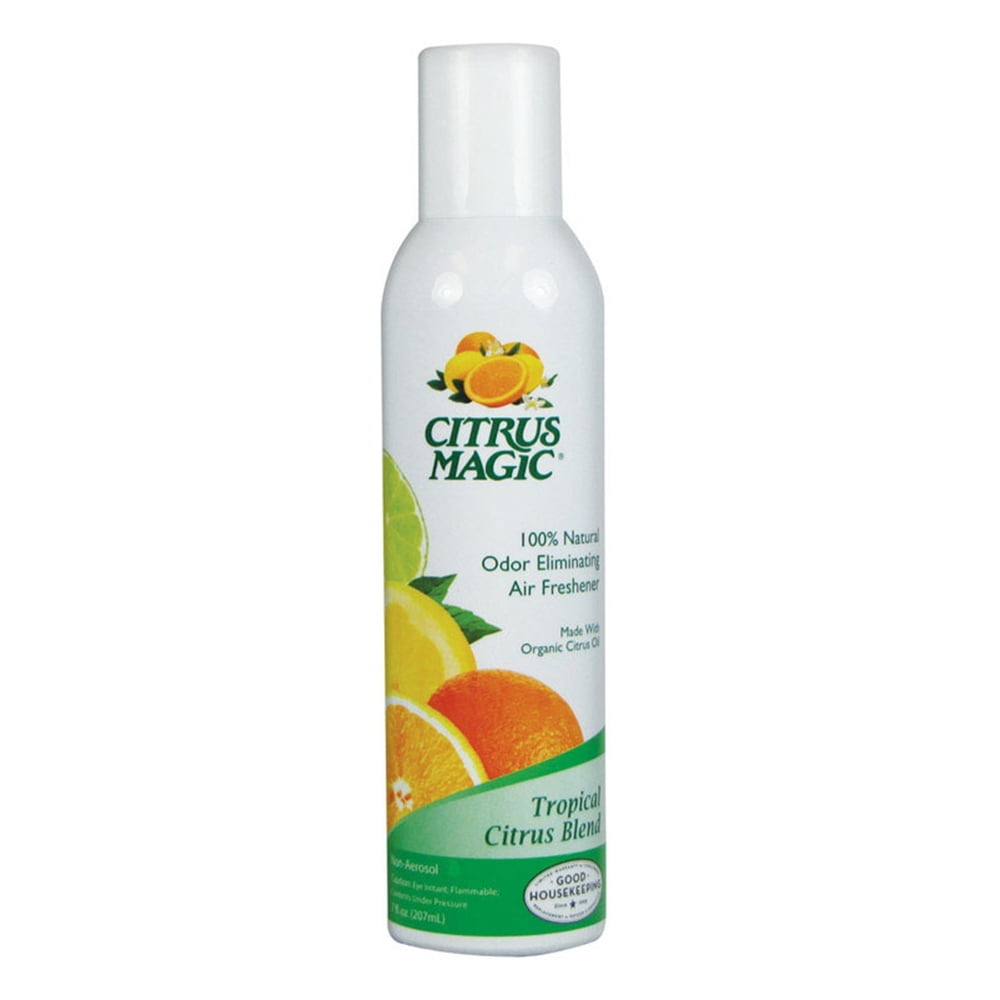 Citrus Magic Air Freshener Spray Tropical Citrus Blend Scent Can 7 Oz