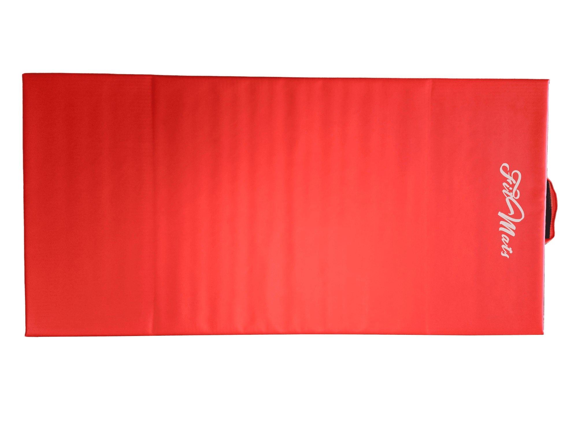 FitMats Single Red Mat with G/Y/R Handles Exercise Mat - 4ft x 2ft - Thick Comfortable Foam, Easy to Store & Carry - Ideal for Yoga, Pilates, Stretching, & Home Fitness Workouts