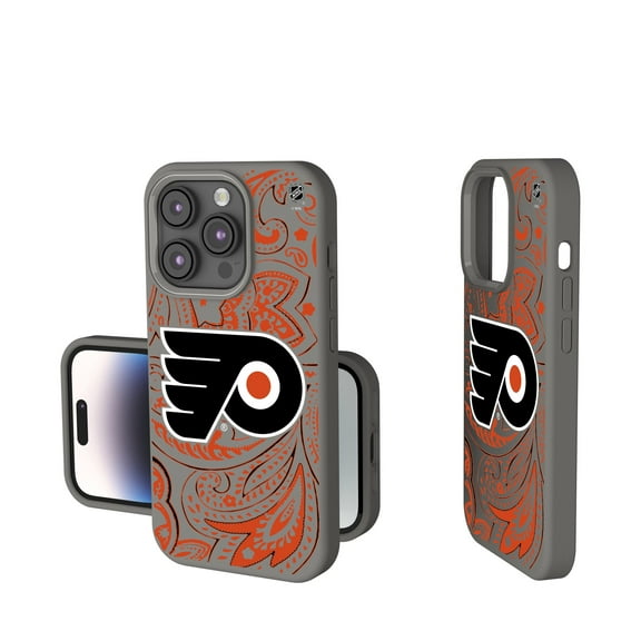 Keyscaper Gray Philadelphia Flyers Paisley Soft Touch iPhone Case