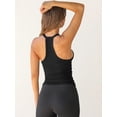 thumbnail image 3 of JJAI Womens Tank Tops Summer Racerback Workout Tops Gym Yoga V Neck Ribbed Basic Tops Crop Going Out Top, 3 of 5
