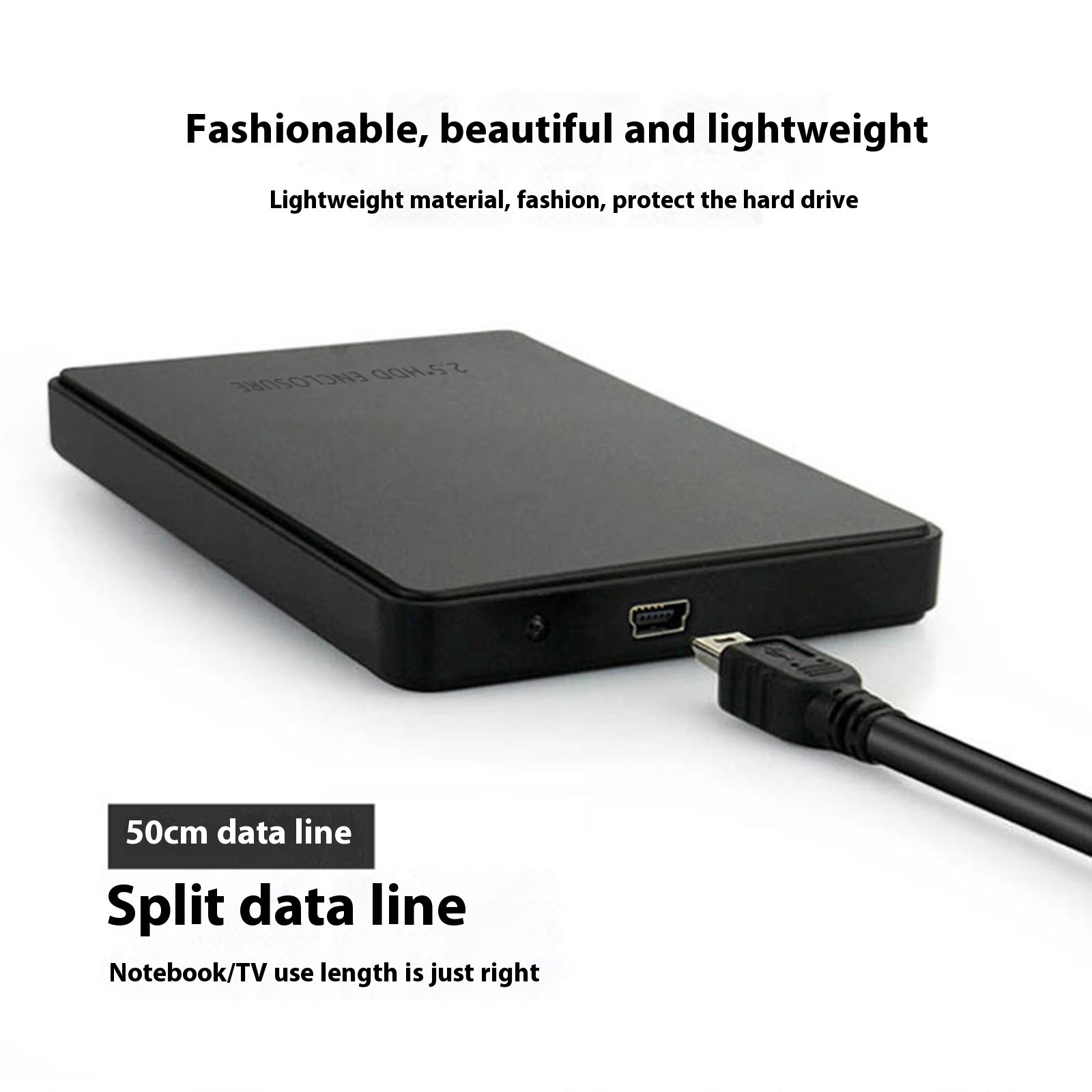 Xaweyi 2.5" External 1TB Ultra Slim Hard Disk Drive Box &USB 2.0 Transfe HDD Portable Box