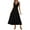 Black, variant on Women's Summer Casual Dresses Spring Sleeveless V Neck Midi Business Work A Line Pleated Cocktail Dress