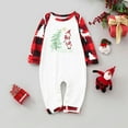 thumbnail image 6 of Christmas Family Matching Pajamas Sets Christmas PJ's Letter Print Top and Plaid Pants Jammies Sleepwear, 6 of 7