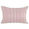 thumbnail image 2 of Red Striped Throw Pillow Covers, Red White Stripes Farmhouse Soft Breathable Pillow Cases with Invisible Zipper for Sleeping, Toddler Pillowcases for Couch Bed Sofa Chair 12x20 Inches, 2 of 6