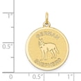 thumbnail image 2 of 14k German Shepherd Disc Charm in 14k Yellow Gold, 2 of 2