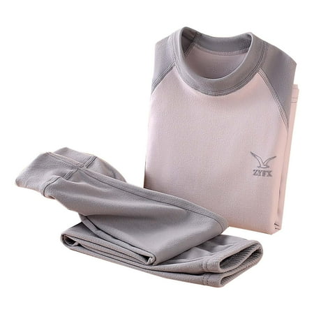 

Otqutp Girls Snow Wear Windproof Boys and Girls Middle and Large Children s Fall and Winter Color Collision Children s Thermal Underwear Home Wear Pajamas Bottoming Fall Pants(Grey 5-6 Years)