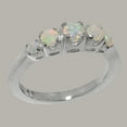 thumbnail image 2 of LBG British Made 10k White Gold Natural Opal Womens Promise Ring - 33 size options - Size 8.75, 2 of 6