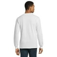 thumbnail image 5 of Gildan Men’s DryBlend 50/50 Long Sleeve T-Shirt, Crew Neck, Classic Fit Tee, White, 6-Pack, XL, 5 of 7