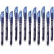 thumbnail image 1 of Juego de 12 bolígrafos borrables portátiles de tinta azul para escribir, para exámenes, repuestos de oficina y trabajo., 1 of 6