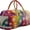 A, variant on Hippie Van Quilted Duffle Bag,Boho Vintage Floral Weekender Travel Bag,Large Capacity Lightweight Gym Tote for Women