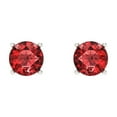 thumbnail image 3 of Clara Pucci 0.2Ct Natural Garnet Round Cut VVS1 Screw Back Stud 14k Solid hypoallergenic Gold Designer Earrings For January, 3 of 7