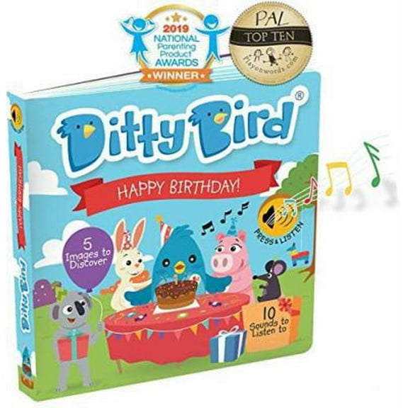 Pre-Owned Ditty Bird Musical Books for Toddlers | Happy Birthday Song Board Books For Toddlers 1-3 | Interactive Toddler Book Gifts for Special Day & Celebrations (Paperback) 0648268551 9780648268550