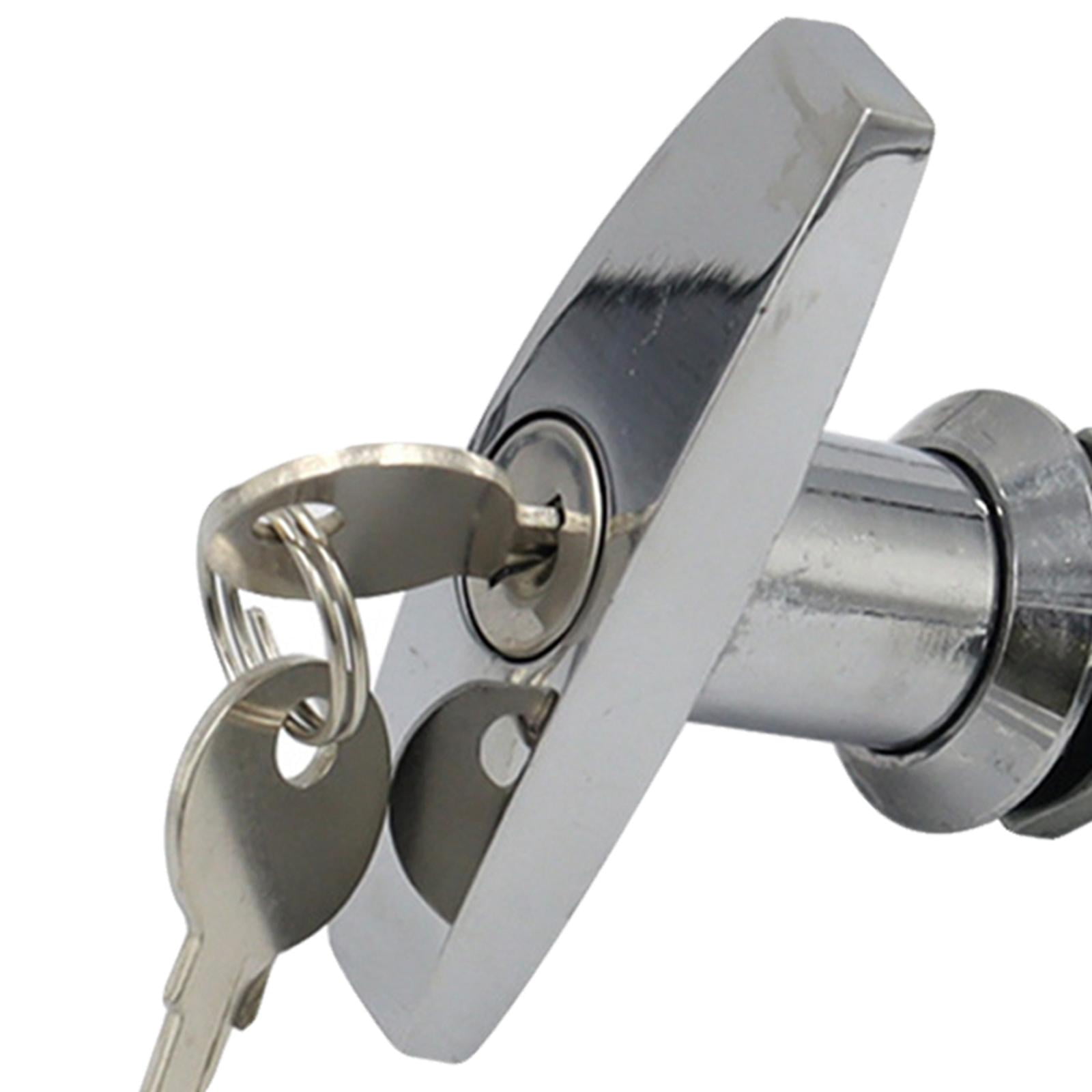 handle With Keys Zinc Alloy Distribution Cabinet Rust T Handle Keyed Lock Industrial Cabinet Accessories - 2Pcs