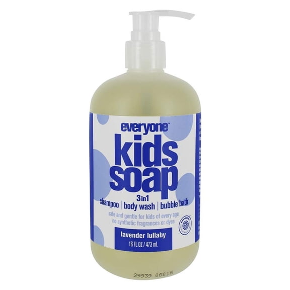 Everyone Kids 3-in-1 Lavender Lullaby Shampoo Soap & Bubble Bath 16 Oz
