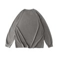 thumbnail image 3 of Vintage Oversized Crew Neck Sweatshirt for Men Long Sleeve Shirt Basic Solid Color Tee Acid Wash Shirt Pullover Top, 3 of 4