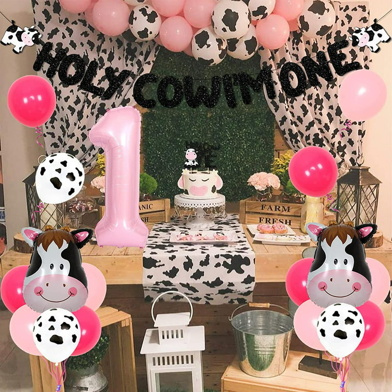 COW CAKE TOPPER Moo Moo Im Two Two Cow Cake Topper Pink Cow Party