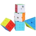 thumbnail image 2 of Speed Cube Set 5 Pack Magic Cube Bundle 2X2 3x3 Speed Cube 3x3x3 Pyramid Cube Bundle Skew Cube Mirror Sturdy and Smooth Stickerless Cubes Collection Puzzles, 2 of 2