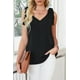thumbnail image 1 of ABPHQTO Camiseta sin mangas negra con cuello en V y lazo en el hombro para mujer, 1 of 5