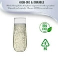 thumbnail image 6 of Smarty 9 oz. Clear Stemless Disposable Plastic Champagne Flutes 64ct, 6 of 6