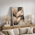 thumbnail image 4 of Framed Canvas Print Abstract Leaves Wall Art Modern Botanical Decorative for Living Room Bedroom - 24"x36" WHITE, 4 of 8