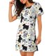 thumbnail image 2 of Balery Funny Puppy Camisón de manga corta con cuello redondo para mujer, cómodo y elegante., 2 of 6