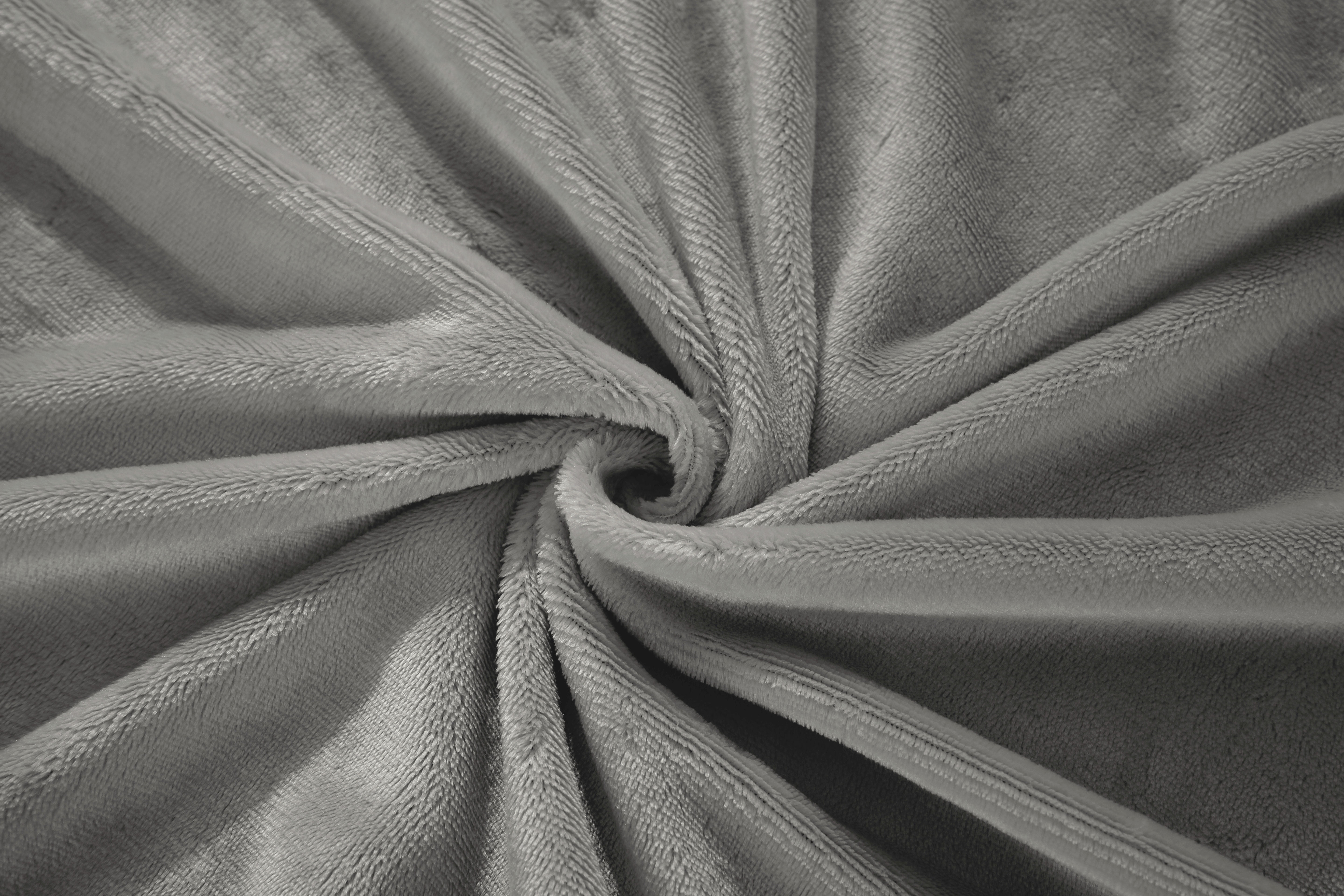 Swift Home Luxury 1 Piece Flannel Plush Fur Fitted Sheet, Ultra-Soft, Deep Pocket Fit, All Season Warmth, King Size, Gray