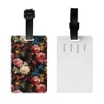 thumbnail image 2 of Luggage Tags for Suitcases, Rose Flowers Grape Leather Bag Luggage Tags ID Label Tags Privacy Protection Travel Bag Labels, 2 of 6