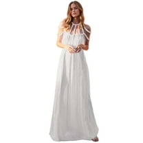 EDOLYNSA Halter Maxi Dresses for Women Summer Boho Sleeveless Beach Sum Dress A Line Flowy Vacation Outfits