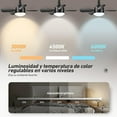 thumbnail image 4 of 35W Smart Ceiling Fan Light with Remote Control - 2-in-1 LED Lighting & Quiet Air Circulation, Adjustable Brightness/Color, 3 Speeds, 2/4H Timer, Easy E27 Installation, ABS+PC Black Design for, 4 of 6