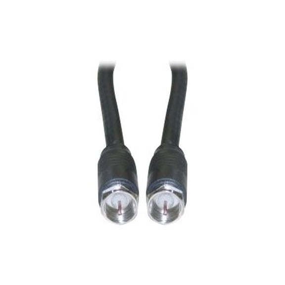CableWholesale.com - Antenna cable - F connector male to F connector male - 25 ft - double shielded coaxial - black