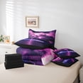 thumbnail image 6 of Homewish Boys Girls Purple Lightning Twin Bedding Sets 7-Piece,Abstract Gradient Bedding Comforter Set Microfiber,Natural Disaster Breathable Sheet Sets,Microfiber Bedroom Decor,Reversible, 6 of 8