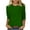 Green, variant on Brilliant Blouses for Women Spring Fashion Solid Loose T-shirt Mid-length 3/4 Sleeves Blouse Round Neck Casual Tops clothes under $10.00