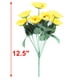 7 Têtes Artificielle Chrysanthème Marguerite Faux Bouquet de Fleurs Décoration Intérieure Jaune – image 2 sur 3