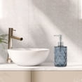 thumbnail image 2 of Unique Bargains 1 Pc Durable Diamond-shaped Soap Dispenser 11.16oz Gray Silver Tone, 2 of 6