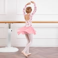 thumbnail image 6 of Grblisyd Ballet Leotards for Girls Bow Print Long Sleeve Gymnastics Dance Leotard Outfits with Tulle Skirt, 6 of 6