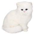 thumbnail image 1 of Figurine de Chat Blanc, Figurine de Chat en Fourrure Simulation Maison Animal Réplique Décorative Installation Facile, 1 of 7