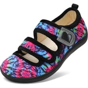 Barerun Womens Slippers Wide House Shoes Adjustable Diabetic Shoes