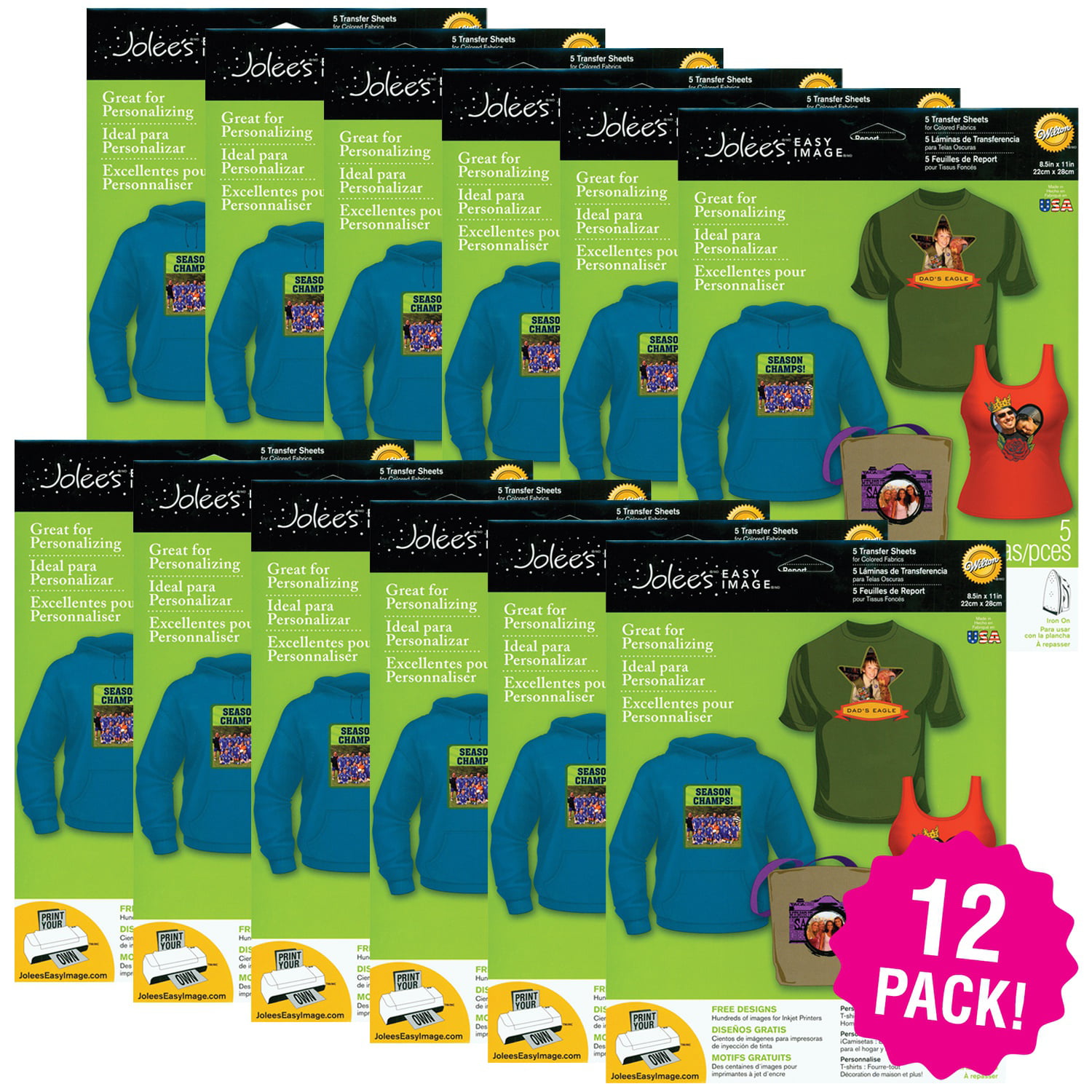 Jolee's Easy Image Transfer Sheets 8.5"X11" 5 Count, Multipack of 12 - Walmart.com - Walmart.com