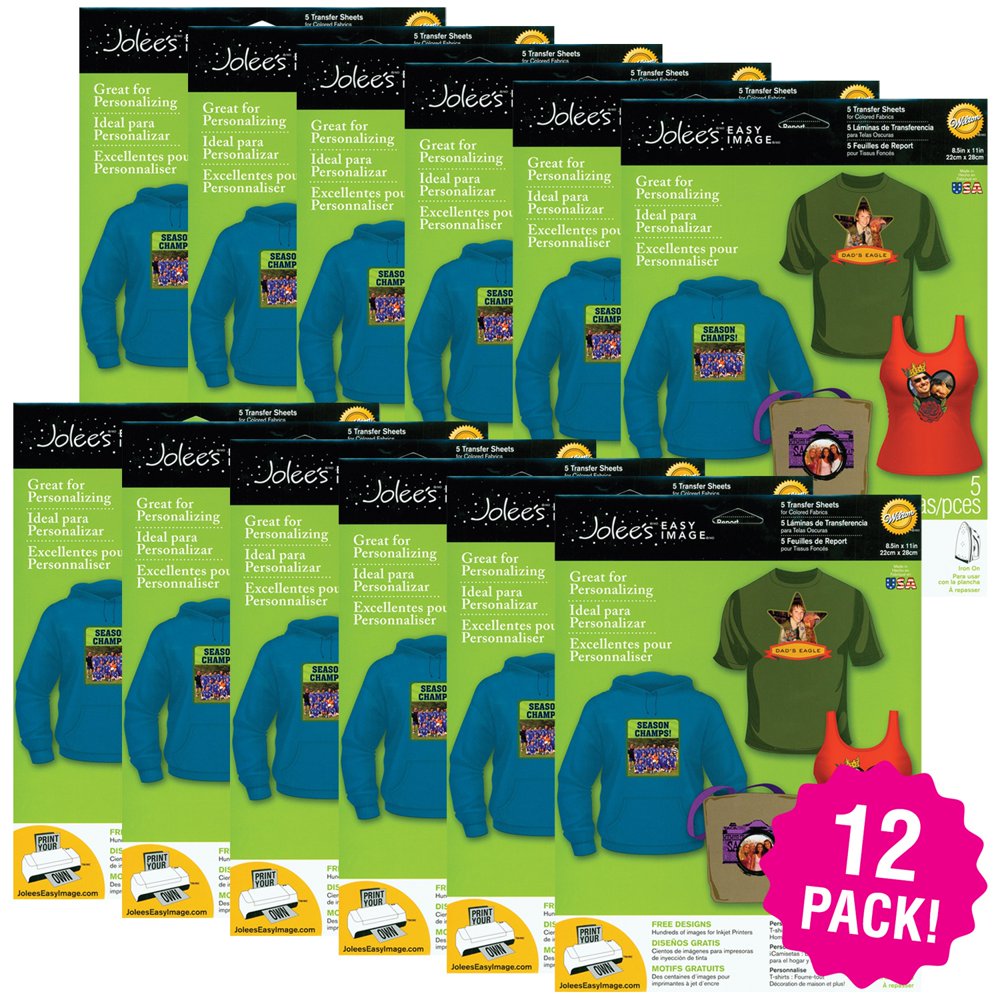 Jolee's Easy Image Transfer Sheets 8.5"X11" 5 Count, Multipack of 12