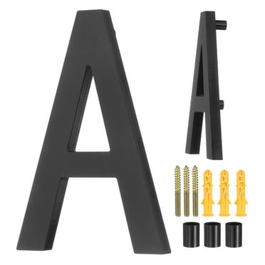 Uxcell 5" Acrylic Modern Floating House Letters for Outside Address(Letter A, Black)