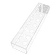 thumbnail image 1 of Florero de acrílico rectangular, centros de mesa de jarrones rectangulares, jarrón de flores rectangular largo de maceta, para escritorio de arreglo 40cmx10cmx6.5cm, 1 of 8