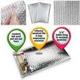 thumbnail image 6 of 10 Pack Silver Cool Shield Bubble Mailers 13.75" x 10.5" Thermal Shipping Bags /w Peel and Seal, 6 of 8