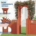 thumbnail image 4 of Wooden Garden Arbor with Gate and Trellis, Outdoor Arch Trellis for Climbing Plants and Plant Stand, Ideal for Yard and Garden Decoration, 4 of 7