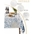 thumbnail image 2 of Blue Coastal Table Cloth, Summer Beach Turtle Coral Starfish Jellyfish Waterproof Tablecloth for Rectangle Tables, Reusable Washable Fabric Table Cover for Restaurant Kitchen Dining Tables 60"x84", 2 of 6