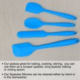 thumbnail image 1 of 4pcs Kitchen Cooking Silicone Spatula Set Heat Resistant Turner Scraper Baking Utensils  Blue, 1 of 7