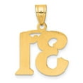 thumbnail image 5 of Diamond2Deal 14K Yellow Gold Polished Etched Number 31 Pendant for Women, 5 of 6