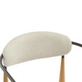 thumbnail image 5 of Noble House Minimalist Fabric Upholstered Dining Chairs with Metal Frame, Maple+Coffee, Set of 2, 5 of 9